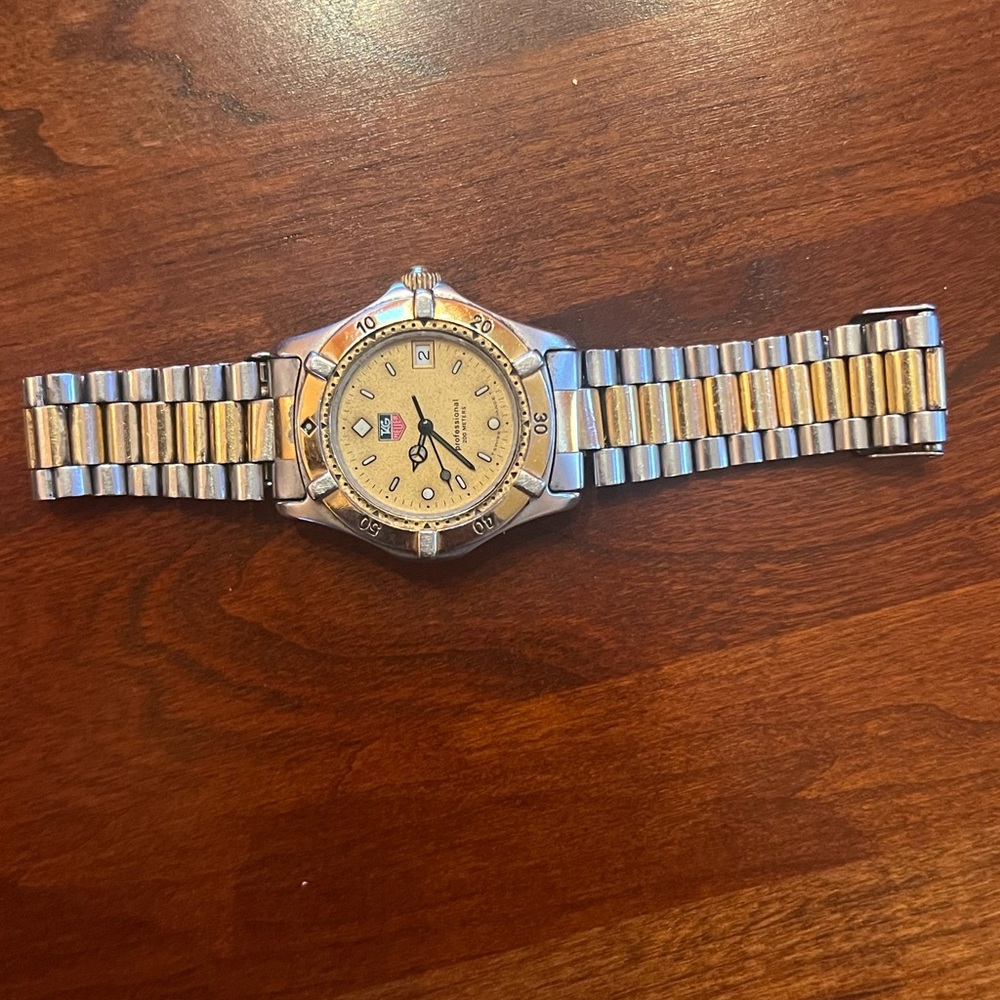 Tag Heuer Gold and Silver Women's Watch Vintage 90s